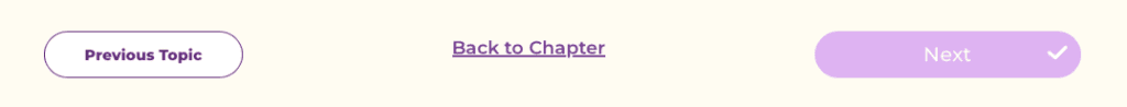 A screenshot of the topic navigation bar showing a Previous Topic button, a Back To Chapter link, and a Next button